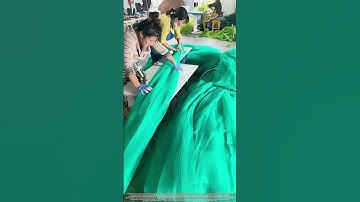 Manually Measuring & Cutting Sheet Mesh to Length For Making Fishing Net