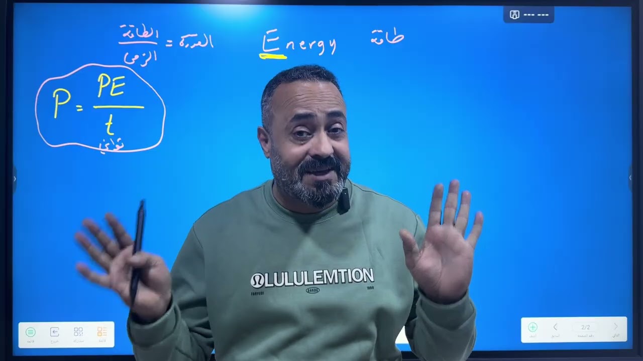 فيزياء سادس علمي الفصل الأول المحاضرة السادسة الطاقة المختزنة بالمتسعة