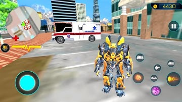 Robot Araba Oyunları #5 - Prime Multiple Transformation Yallow Jet Robot 2020 - Android Gameplay