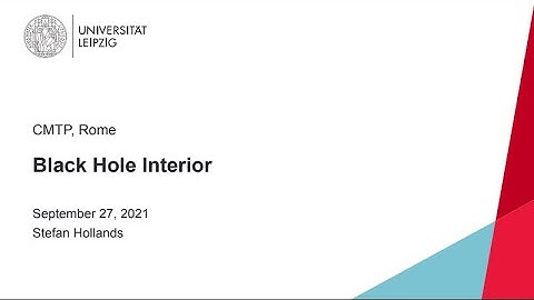 Stefan Hollands "Black Hole Interiors"