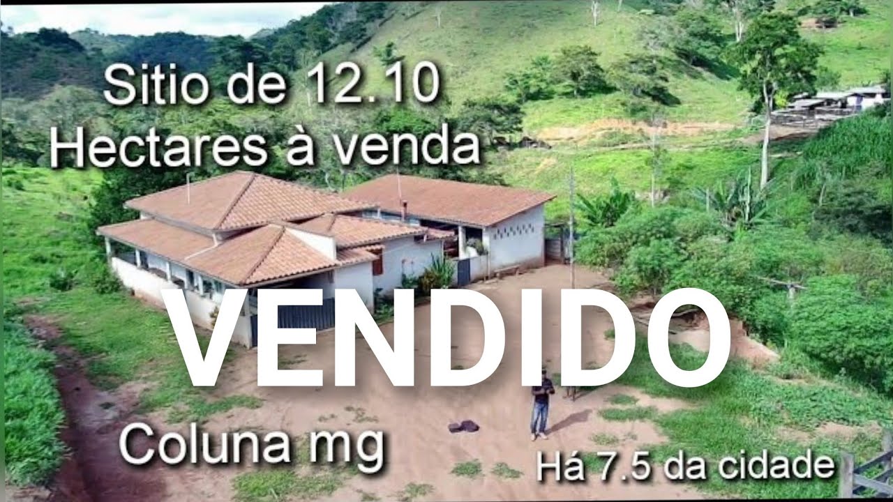 VENDIDO | PROPRIEDADE | SÍTIO DE 12.10 HECTARES À VENDA , ZONA RURAL ,TROCA EM CASA BH, EM COLUNA MG