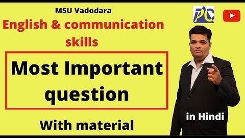 Most important qustion English & commnunication skills. ! in Hindi