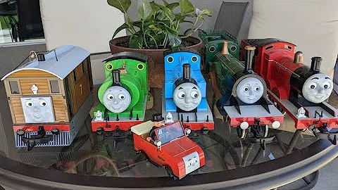 All My Thomas & Friends Model Trains On A Racing Layout