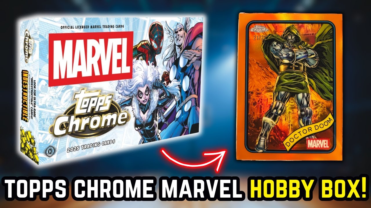 This Set is EPIC! 2025 Topps Chrome Marvel Hobby Box Review!