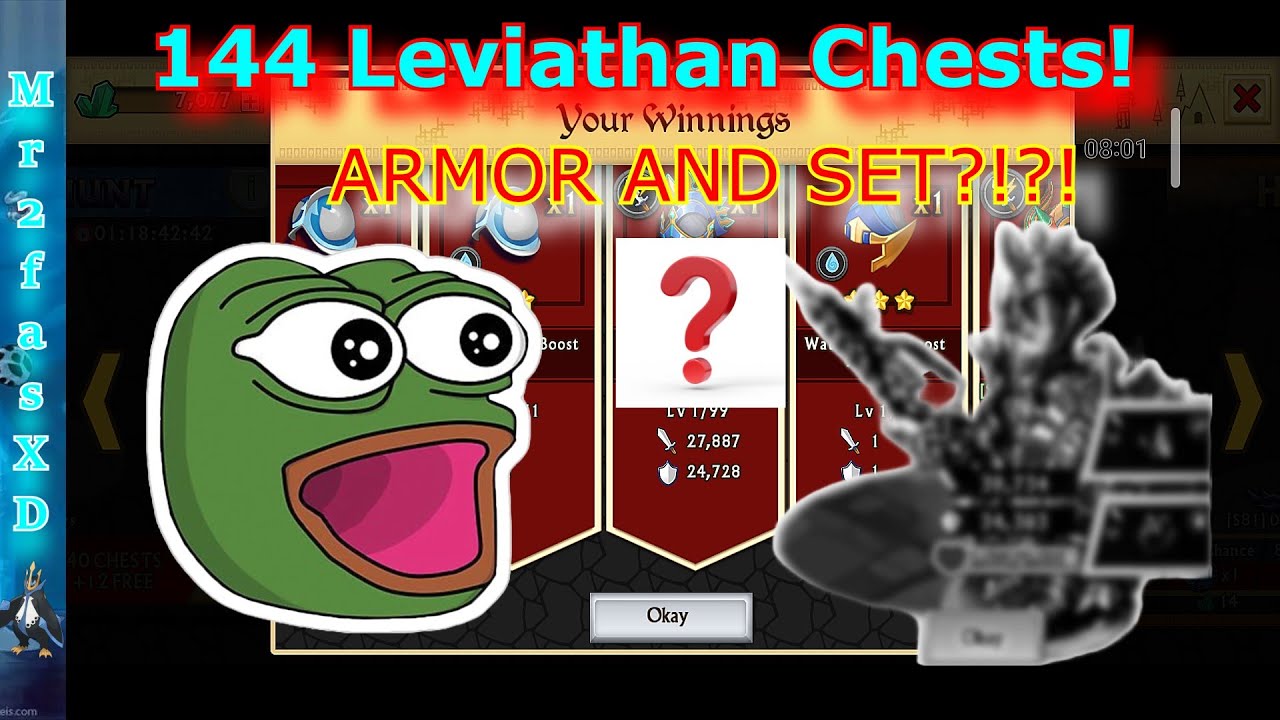 Knights and Dragons 144 Leviathan Battlegear Chests! YouTube