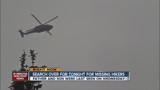Search for missing hikers ends for the day
