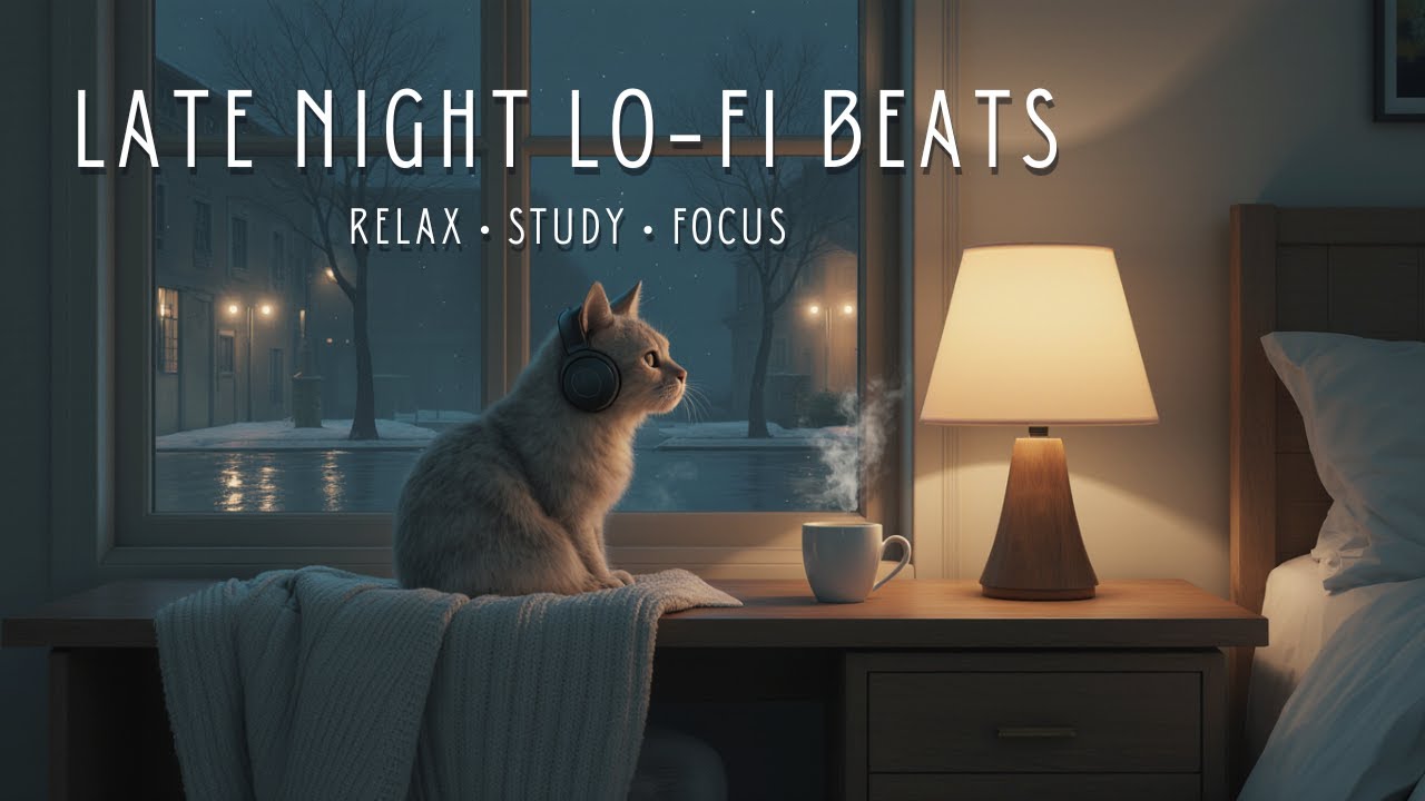 Late Night Lo-Fi Beats to Relax, Study & Focus ☕ Rainy Winter Vibes