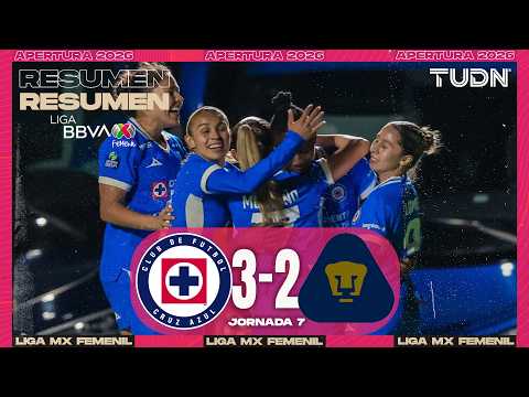 HIGHLIGHTS AND GOALS - Cruz Azul vs Pumas | Liga MX Femenil - Matchday 7 Apertura 2026 | TUDN