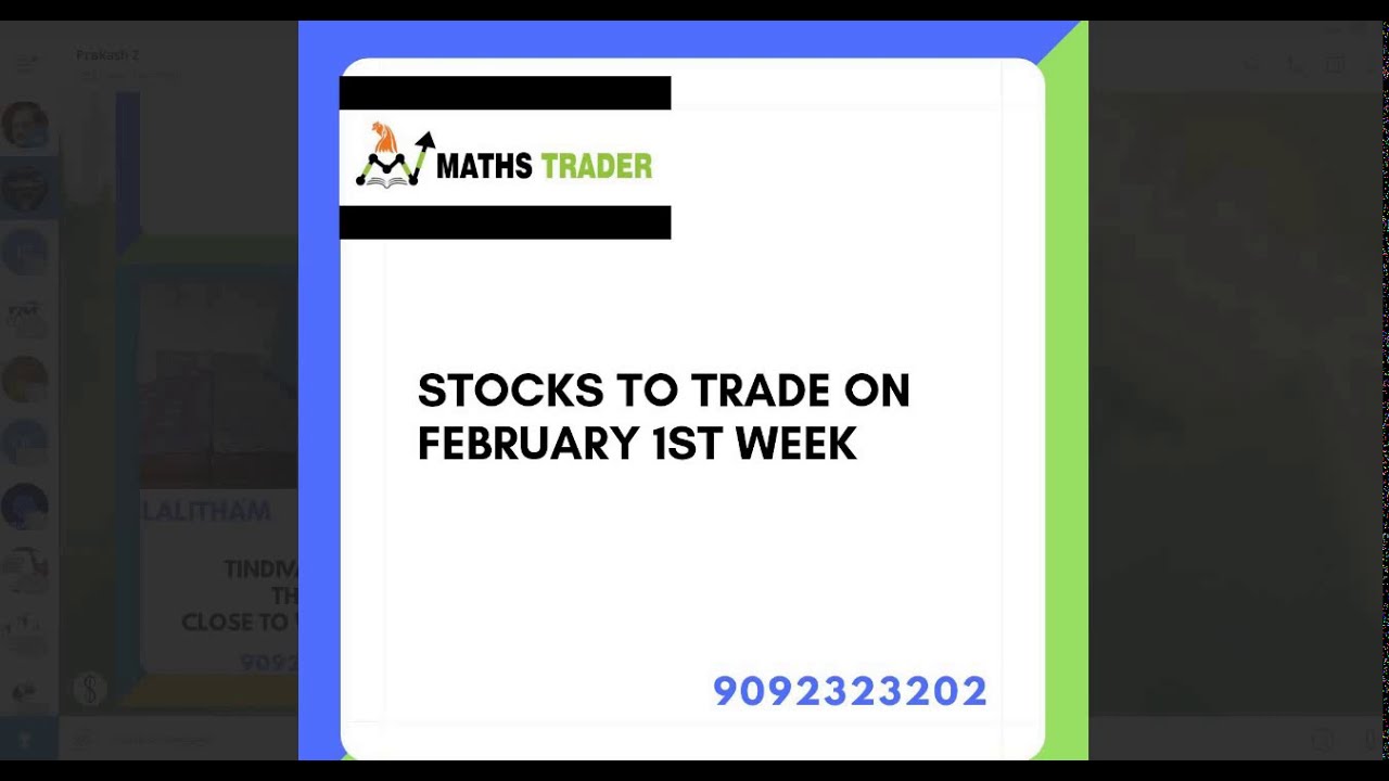 Stocks to trade on Feb 1st Week
