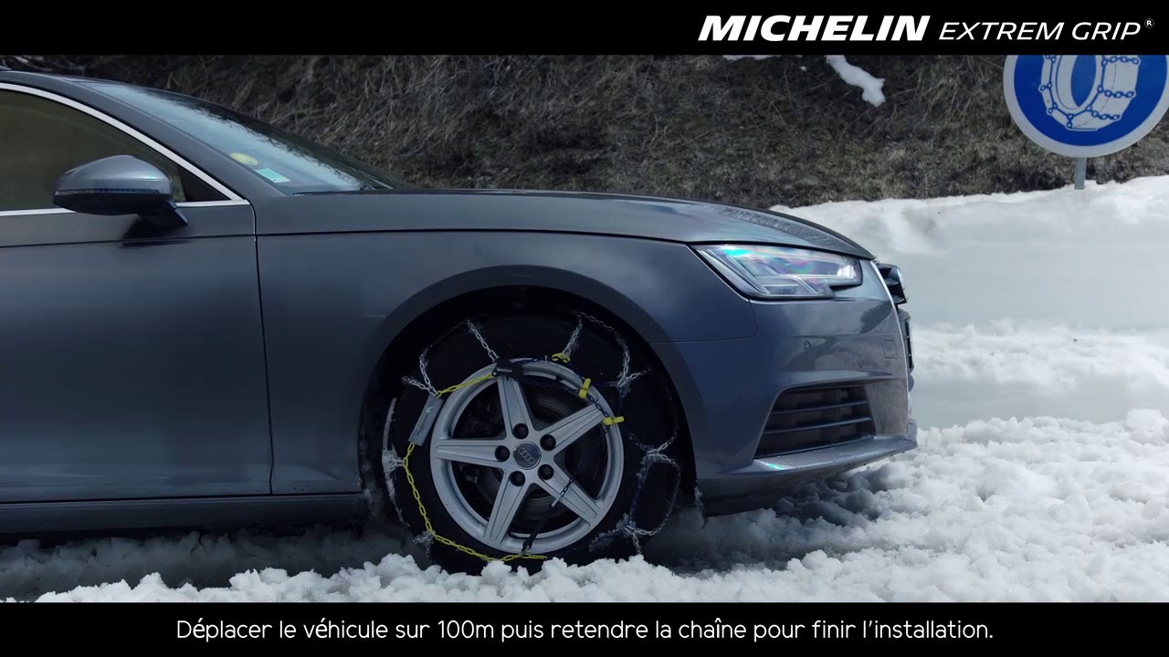 MICHELIN Catene Da Neve EXTREM GRIP - Omologate, Maglie Quadrate 9mm, Tensione Autobloqueante, Montaggio Rapido