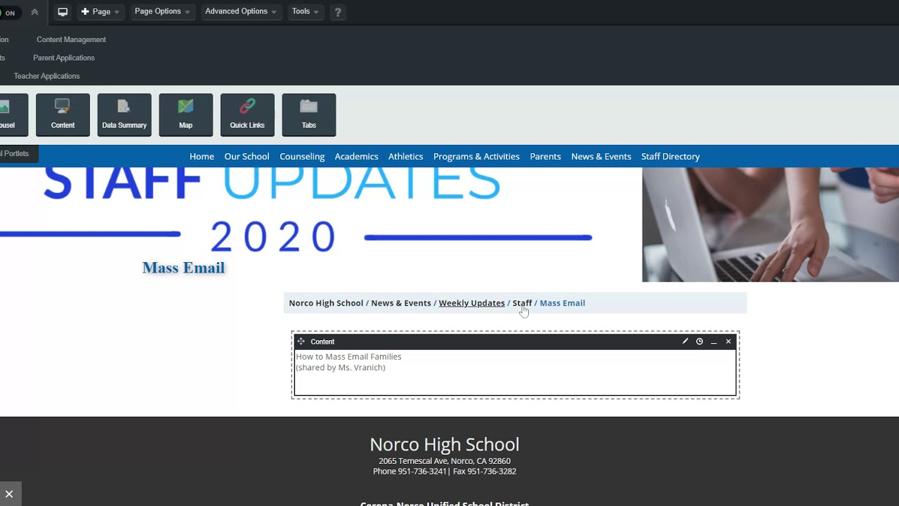 Teacher Webpage - Page cleanup