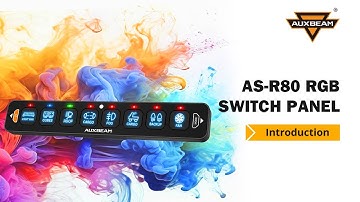 New! Auxbeam® AS-R80 RGB Slim Switch Panel With 3 Mode