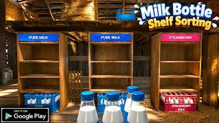 Milk Bottle Shelf Sorting Game - Android Gameplay screenshot 2