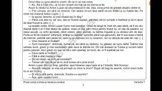 Solution to the National Assessment Subject 2025 Romanian Language and Literature