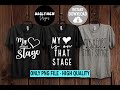 3 PNG Designs My Heart Is On That Stage PNG, Dance Mom Retro, Trendy Dance Mom PNG, Theatre PNG