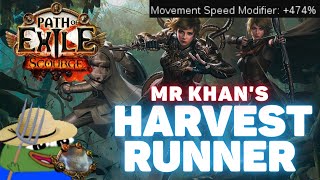 Mr Khan's Toxic Rain Harvest Runner: 500%+ Movement Speed For Farming Harvest! [PoE 3.16 Scourge]