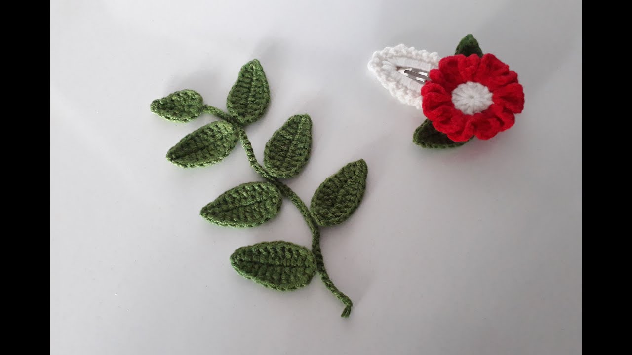 Tığ işi örgü yaprak yapımı|Örgü yaprak nasıl yapılır|Yaprak yapımı|Çıtçıt toka süsleme|Kendin yap