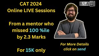 BEST online course for CAT2024 | online CAT program by 99.99%iler