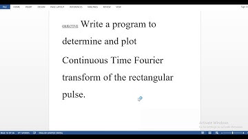 Continuous Time Fourier Transfrom In Matlab
