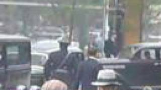 Johnny Depp Filming a Car Chase Scene for Public Enemies