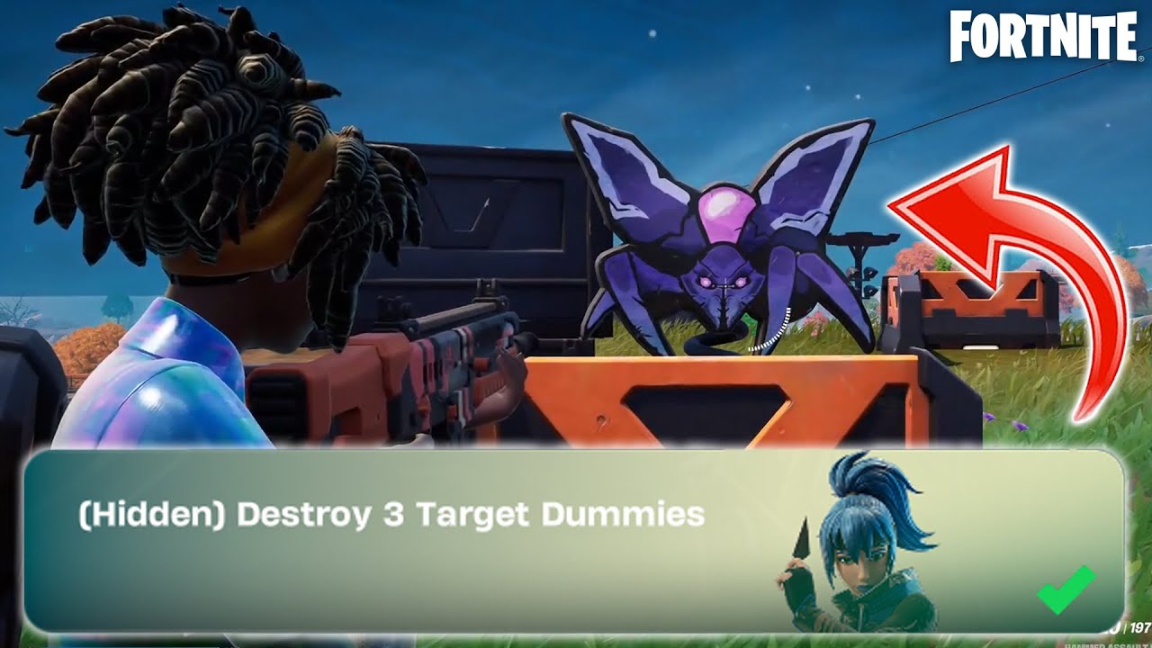 [HIDDEN QUEST] Destroy 3 Target Dummies | Fortnite C6S4 Shock ‘N Awesome