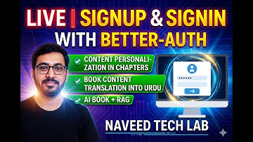 LIVE | Signup & Signin with Better-Auth + Content Personalization + Urdu Translation (AI Book + RAG)