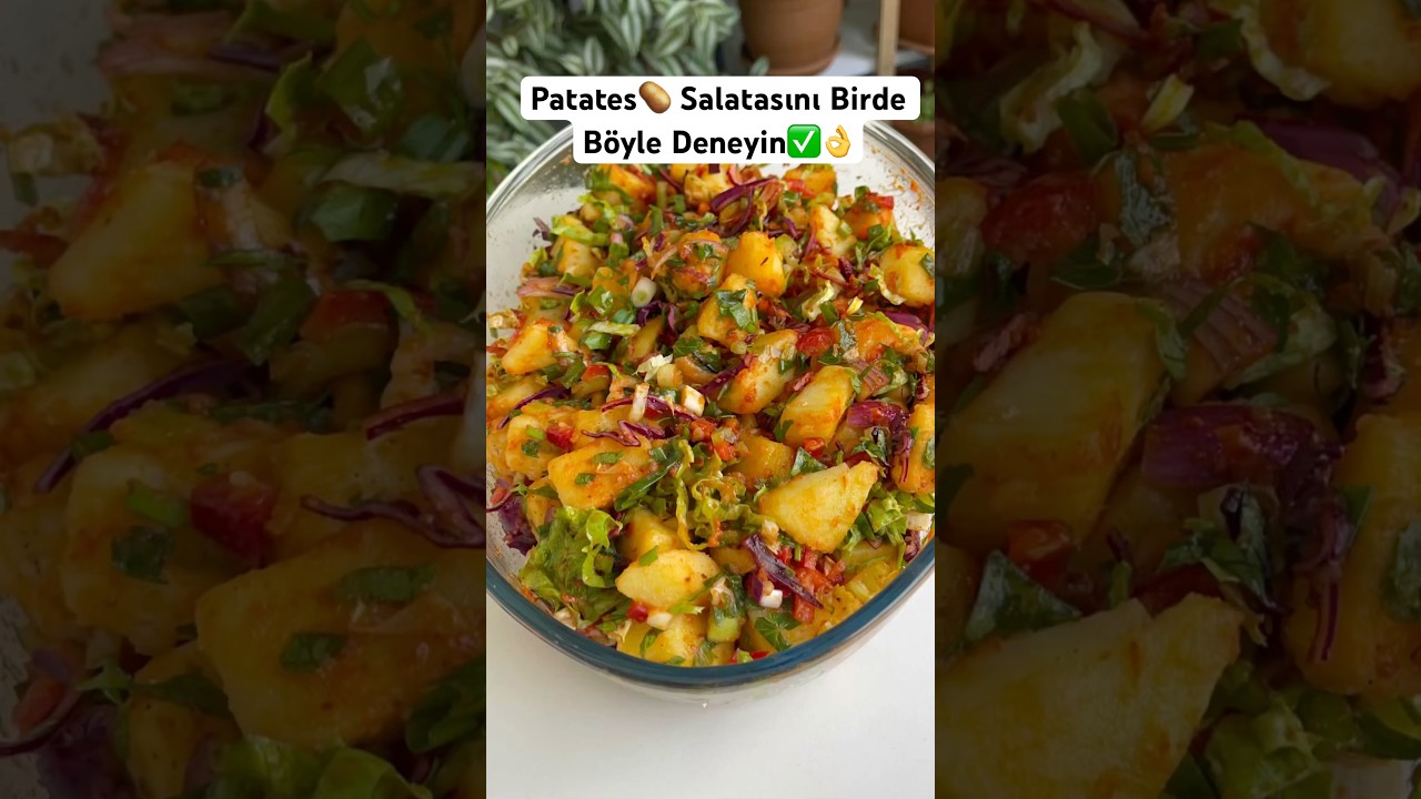Patates🥔 Salatasını Birde Böyle Deneyin✅👌 #patatessalatası #salata #salataçeşitleri