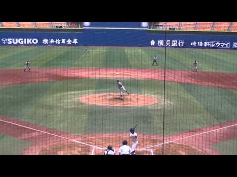 【横浜高校 春日井静斗】神奈川県夏季大会2回戦vs厚木西 佐々木駿 第1打席