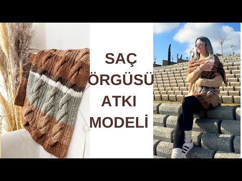 TRENDYOL SAÇ ÖRGÜSÜ MODELİ ATKI YAPIYORUZ 🌸 #crochet