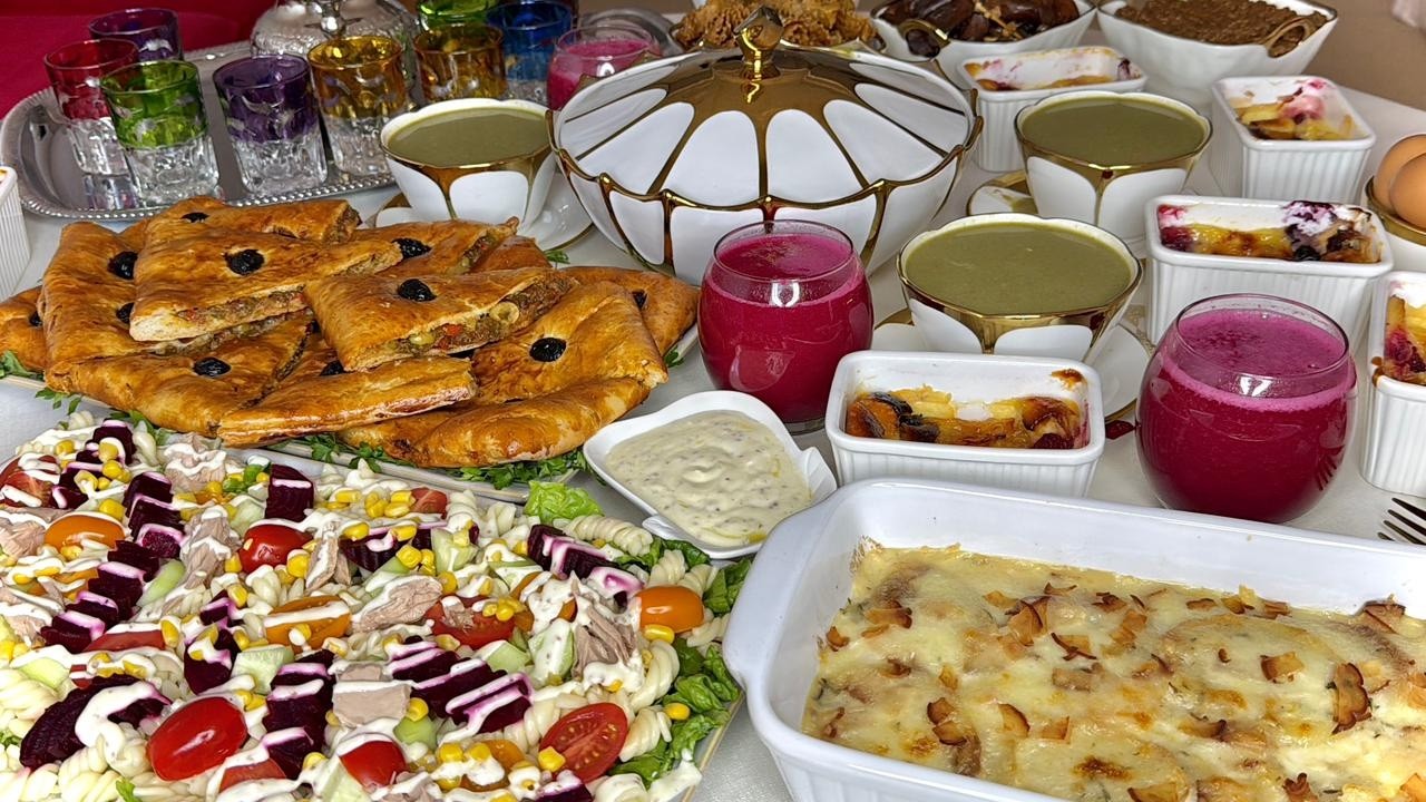 بلا حيرة وكترت التخمام طبيلة لفطور النهار الرابع في رمضان🌙بشهيوات إقتصادية فيها فطور عشاء والسحور👌