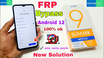 Tecno Spark 9 Android 12 FRP Bypass | New Solution | Tecno (KG5p) Google Account Bypass Without Pc |