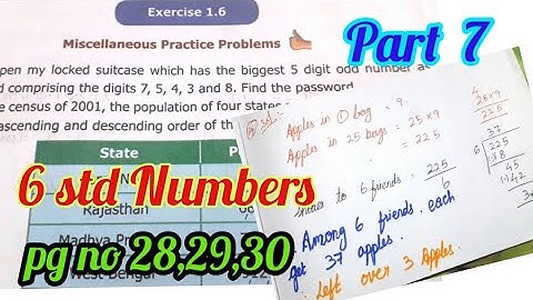 6 std Maths,(unit 1)Numbers, exercise 1.6,(pg no 28,29,30) part 7,Term 1, New samacheer syllabus