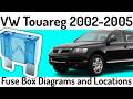 (2002-2005) VW Touareg Fuse Box Diagrams and Fuse Panel Locations✅
