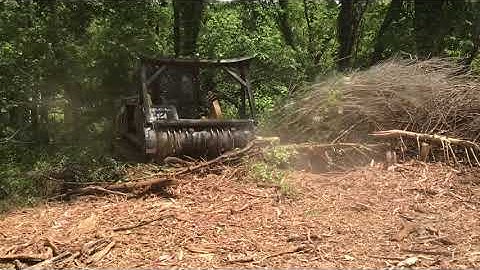 Devouring a giant woodpile in Nashville Tennessee. We are using our forestry mulcher