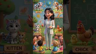 🐾 Learn animal babies in just 10 seconds #AnimalBabies #BabyAnimals #BabitaMaam #LearnIn10Seconds