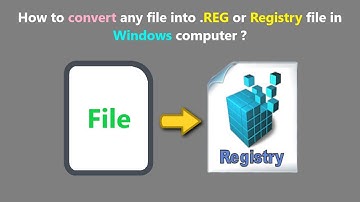 How to convert any file into .REG or Registry file in Windows computer ?