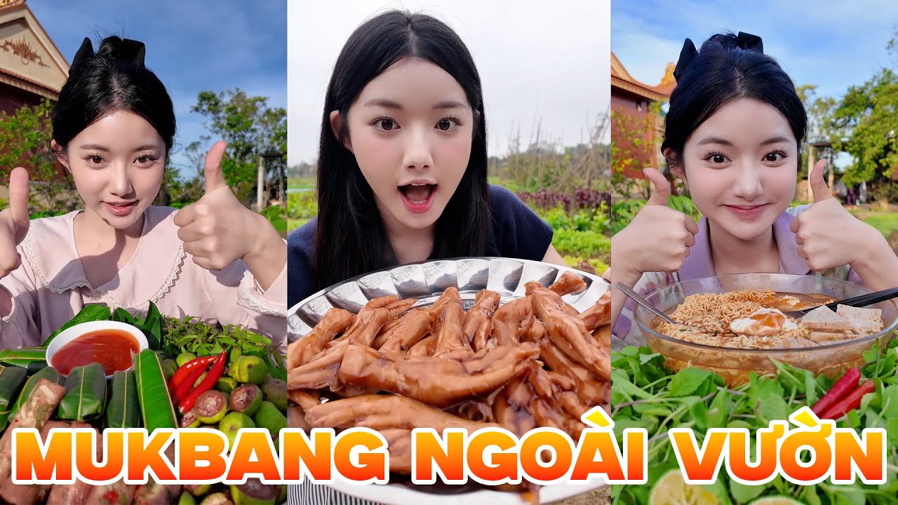 Mukbang Chân Gà Bà Tuyết – Nem Chua Thanh Hóa – Mì Tôm Ngoài Vườn Nhà Cực Cuốn!
