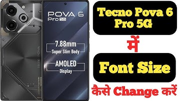 How to change font size in Tecno Pova 6 Pro 5G || Tecno Pova 6 Pro 5G me font size kaise change kare