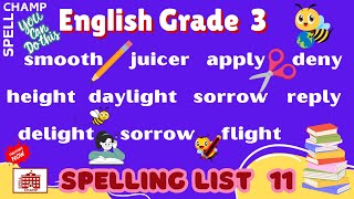 English Grade 3 Spelling List 11