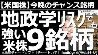 【米国株－今晩のチャンス銘柄】地政学リスクでも強い米株９銘柄！　金利上昇懸念と地政学リスクで、さえない相場が続く米市場だが、底堅く推移する割安な個別銘柄もある。今日はメタ、スタバなど９銘柄を紹介する。