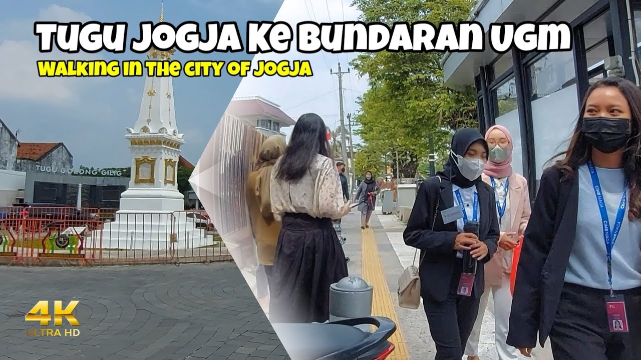 Walking in Jogja City Dari Tugu Jogja Ke Bundaran UGM Indonesia City Walk 4K YouTube