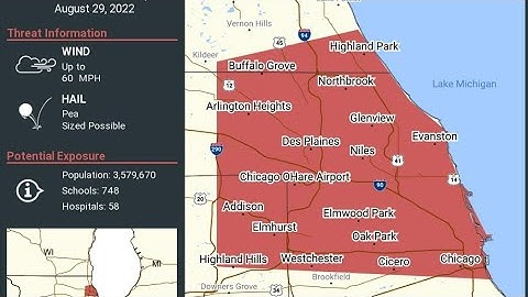 Severe Thunderstorm Warning in Chicago For My Area (EAS 1) 8/29/22