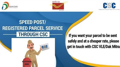 @dmurugan8036 CSC DAK MITRA/ speed post/registered parcel service