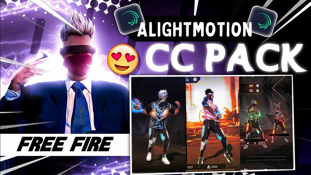 10+ Alightmotion cc pack | Free Fire High Quality cc pack 🔥| Xml & Link 👇|| Venro Editz