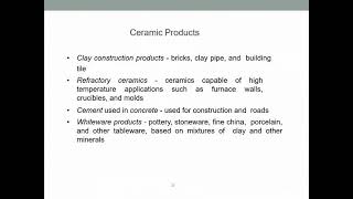 Processing of Ceramics