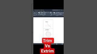 Trim Vs Extrim in Autocad. #architecture #engineering #autocad #cad #commands #autocadforbeginners