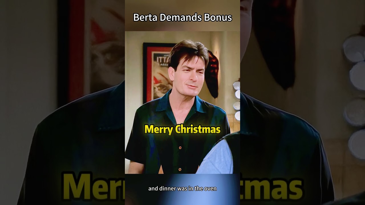 Berta Wants Her Bonus 🎄💸 #TwoAndAHalfMen #Berta #CharlieHarper #Shorts