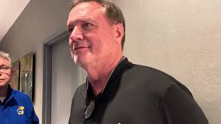 Bill Self speaks upon KU’s arrival in Providence
