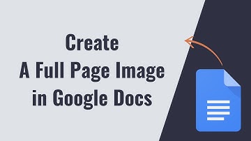 How to create a full page image in google docs