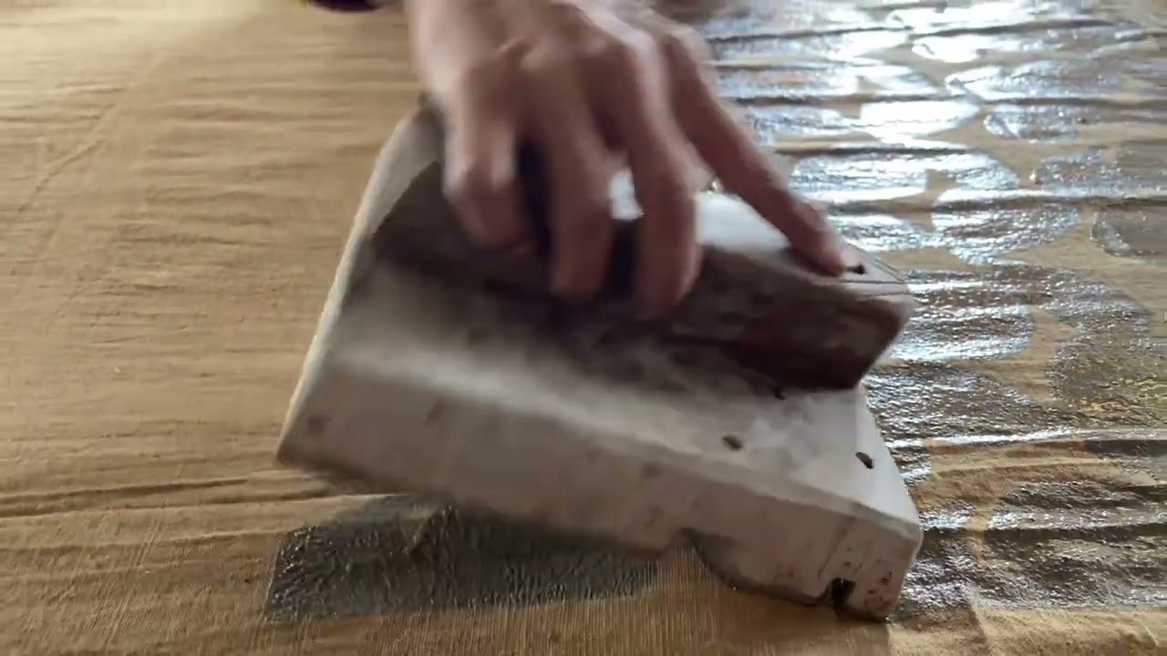 Leaf Block Print with Dabu mud resist